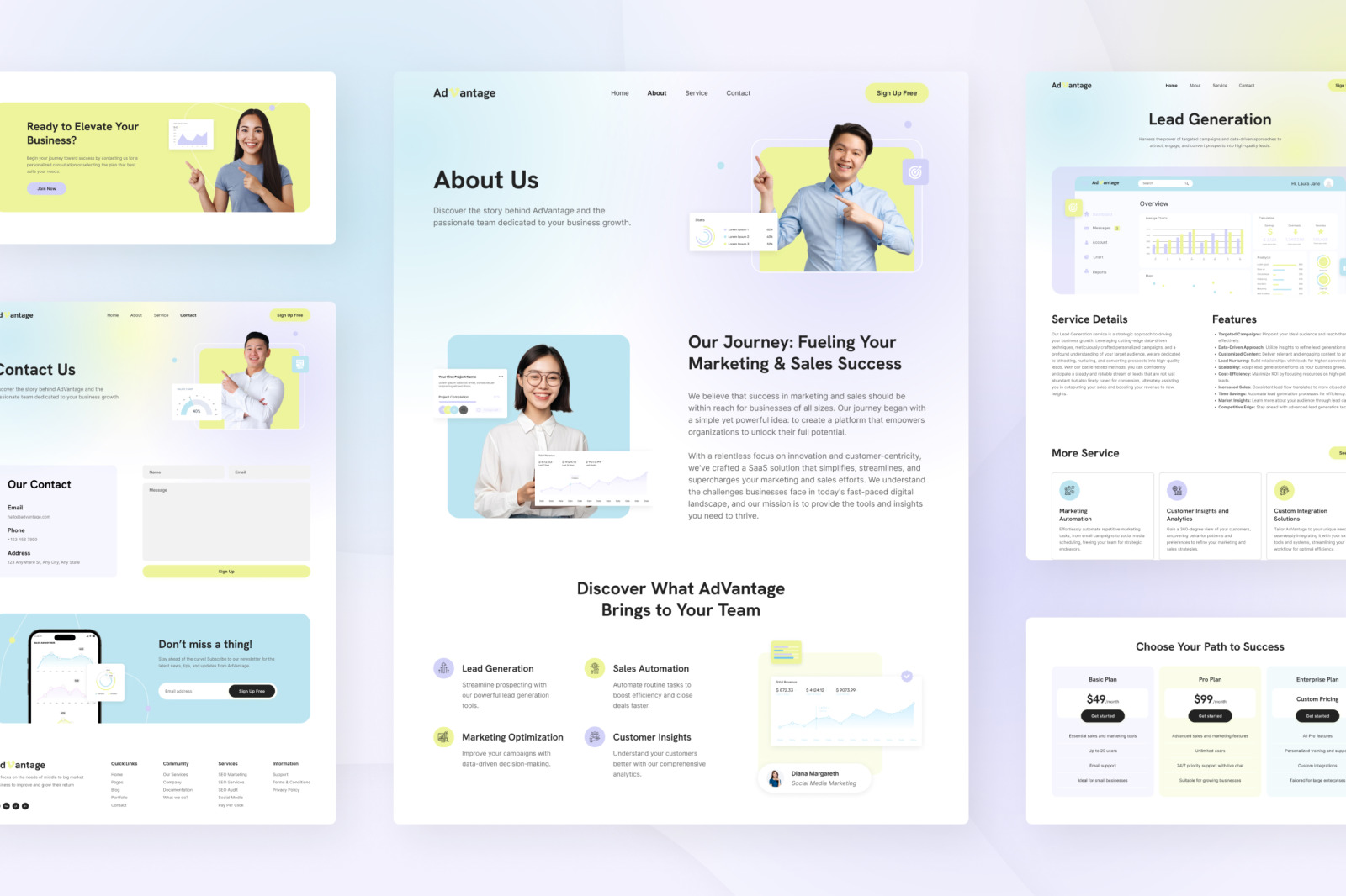 AdVantage - SaaS Website UI Figma Template AdVantage - SaaS Website UI Figma Template