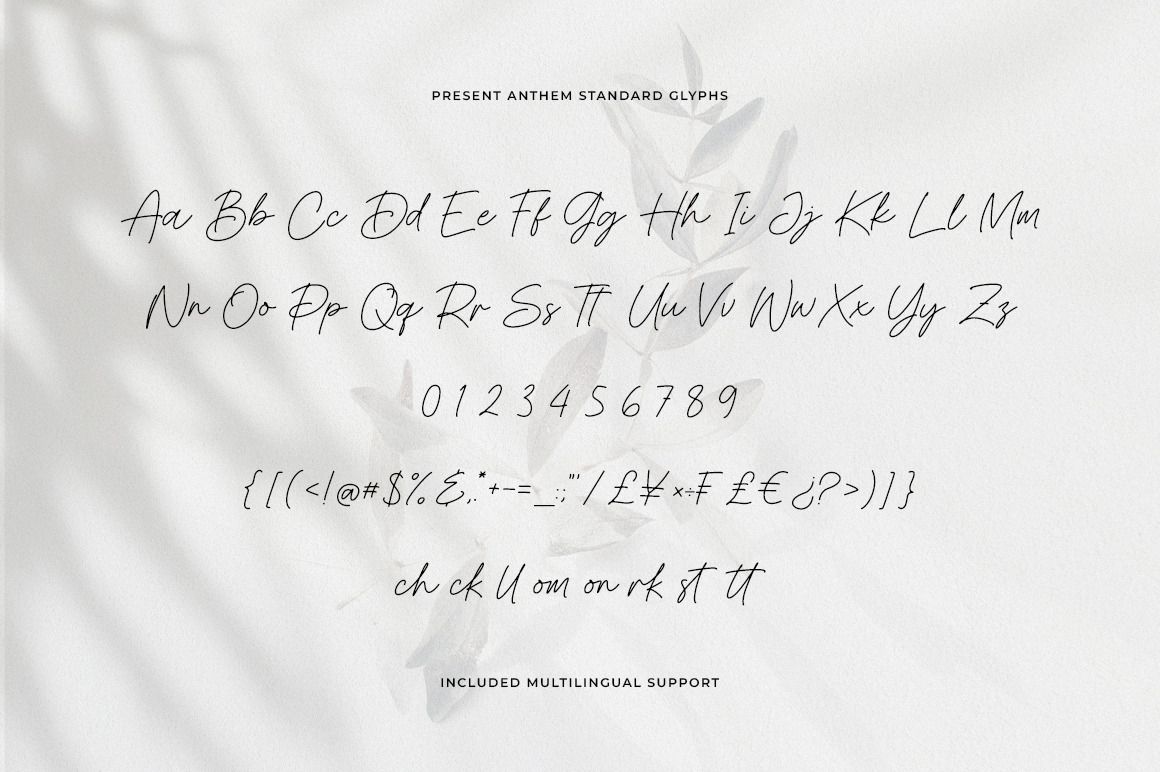 Present Anthem Handwritten Font Present Anthem Handwritten Font