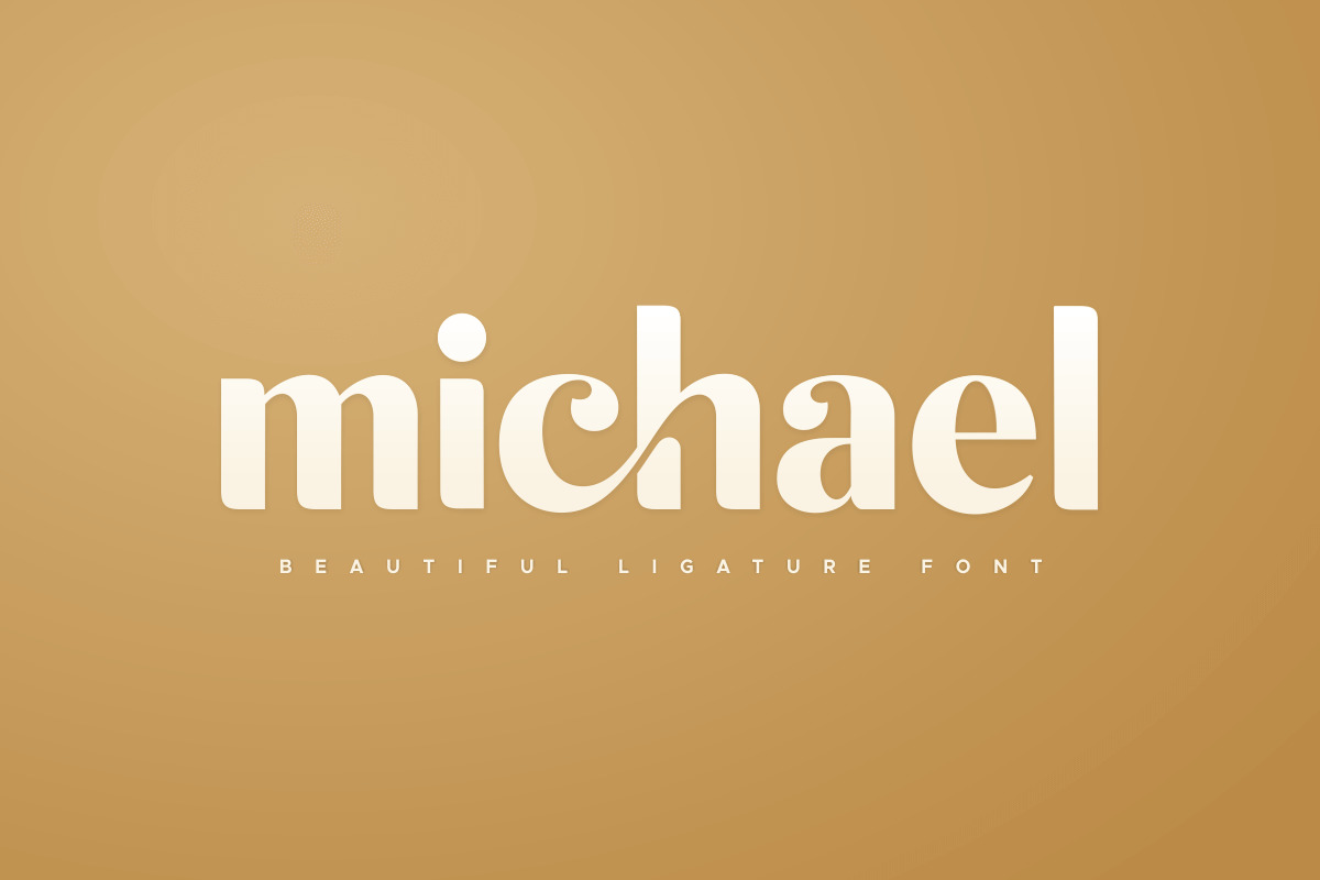 Michael - beautiful ligature font Michael - beautiful ligature font