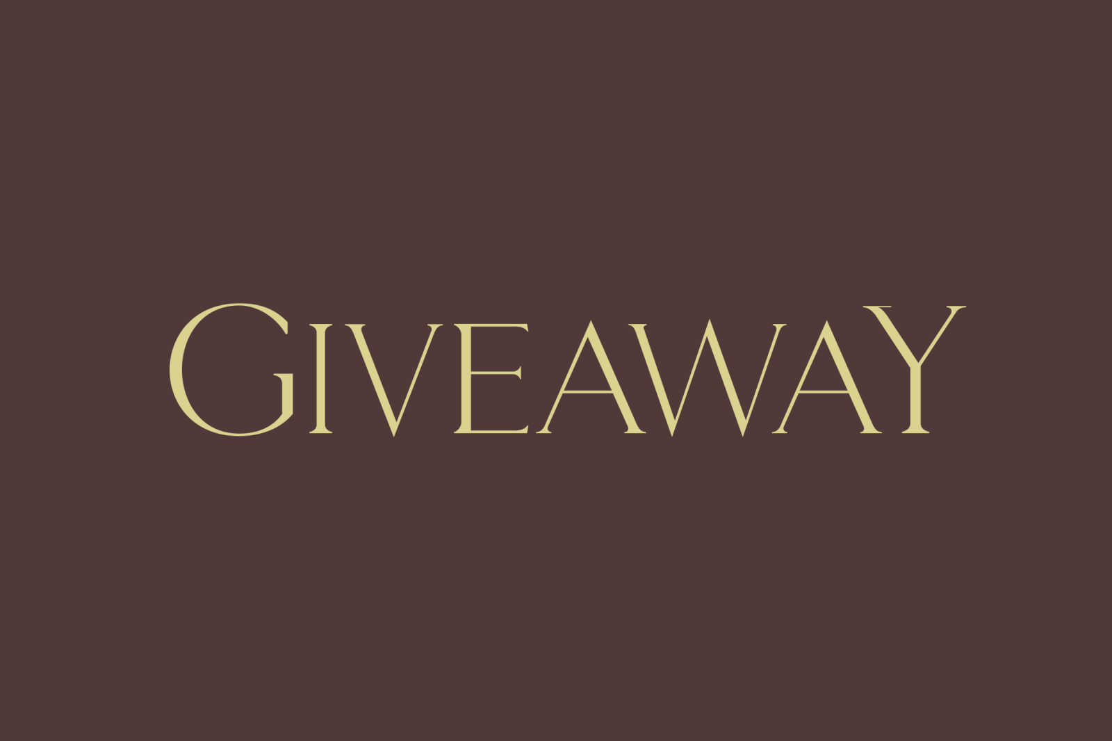 Giveaway - Classy Serif Font