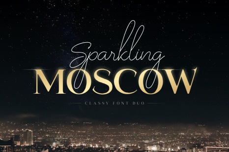 Sparkling Moscow - Classy Font Duo - Serif script