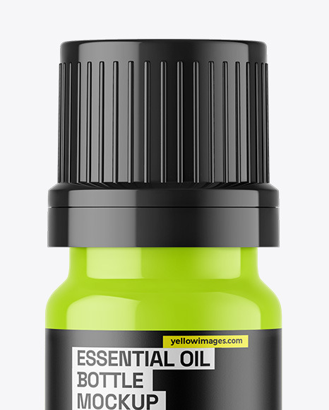 Glossy Essential Oil Bottle Mockup