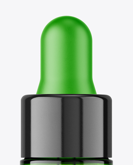 Green Dropper Bottle Mockup