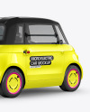 Micro Electric Car Mockup - Back Half Side View