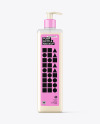 Clear Plastic Bottle with Pump Mockup Clear Plastic Bottle with Pump Mockup