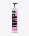 Clear Plastic Bottle with Pump Mockup Clear Plastic Bottle with Pump Mockup