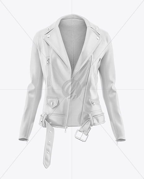 Women's Leather Jacket Mockup - Front View