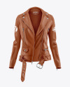 Women's Leather Jacket Mockup - Front View