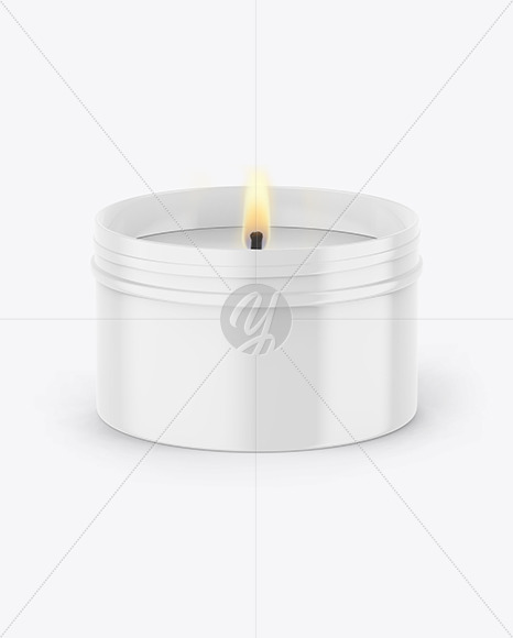 Glossy Candle Can Mockup