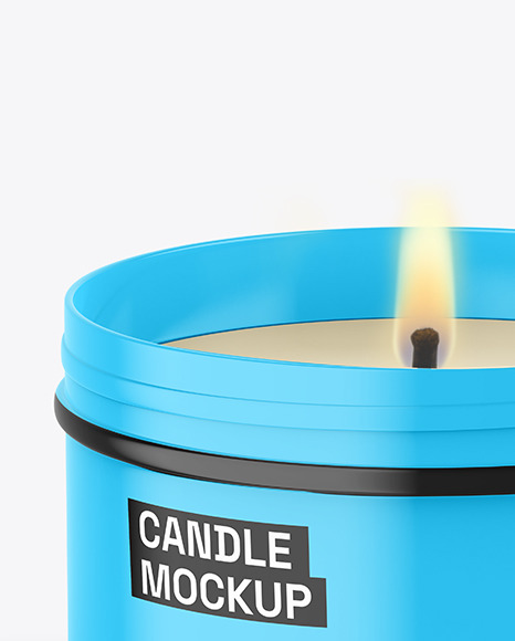 Glossy Candle Can Mockup