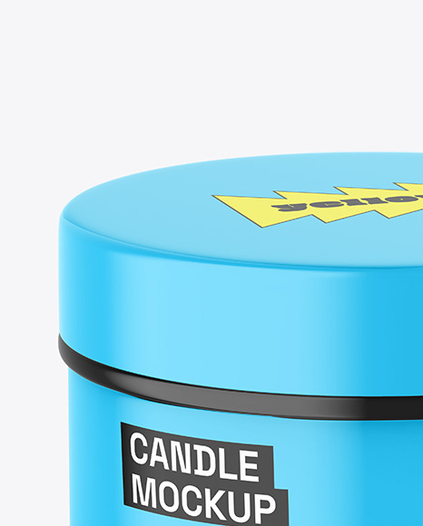 Glossy Candle Can Mockup