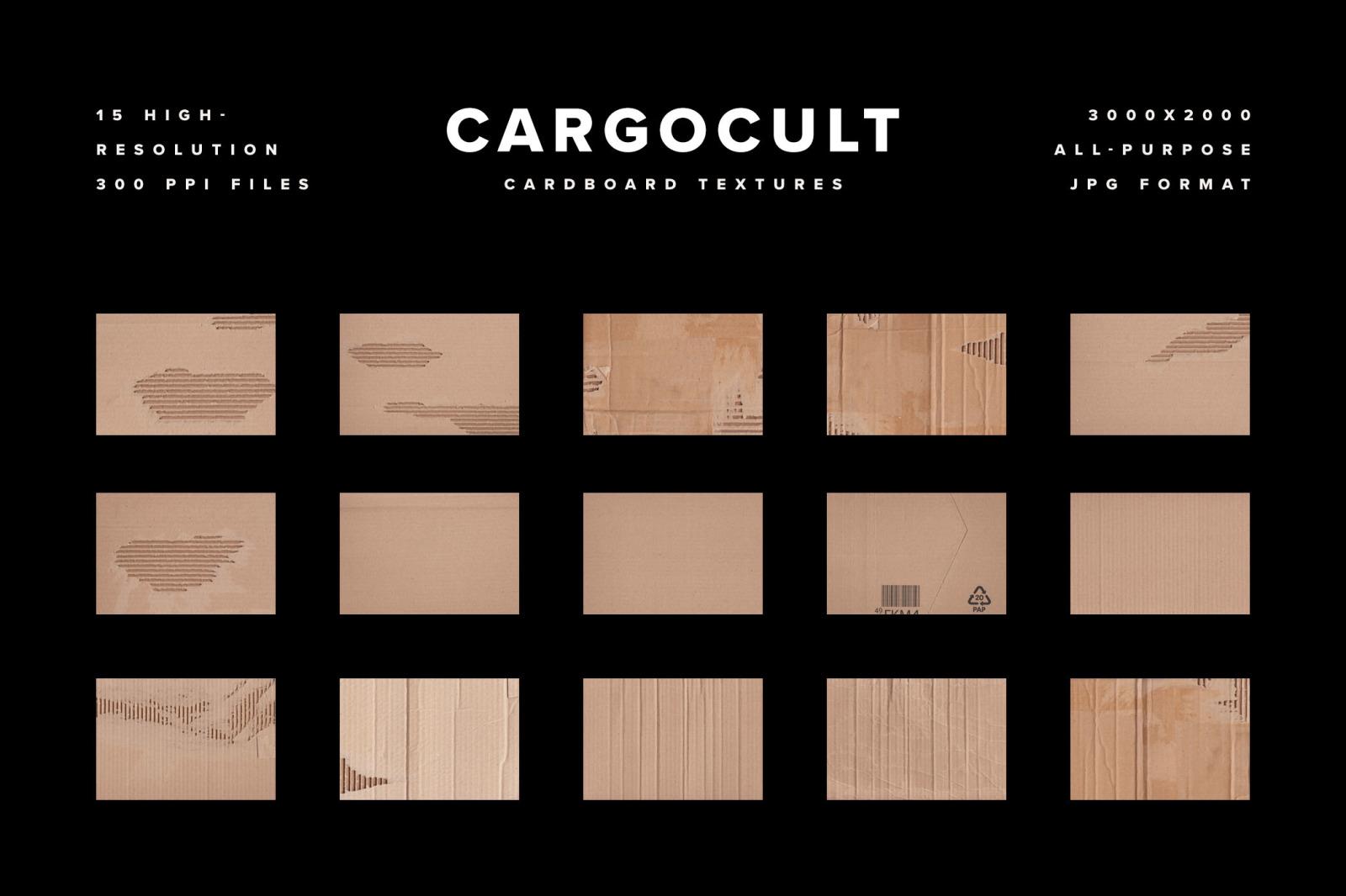 Cargocult — Detailed Cardboard Background Textures