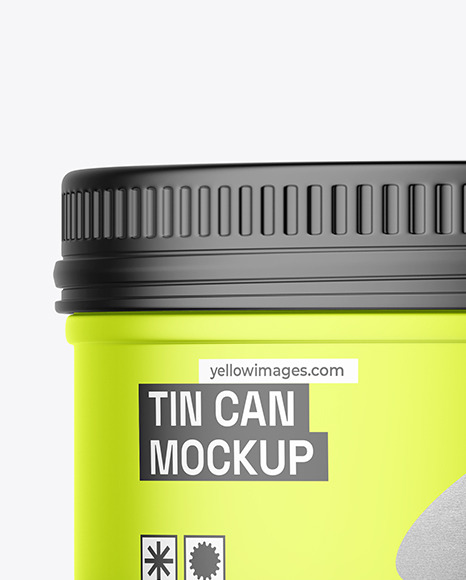 Metallic Tin Can Mockup