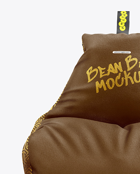 Leather Bean Bag Chair Mockup