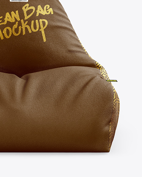 Leather Bean Bag Chair Mockup