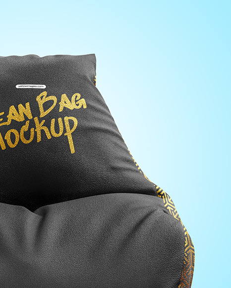 Leather Bean Bag Chair Mockup