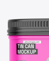 Glossy Tin Can Mockup