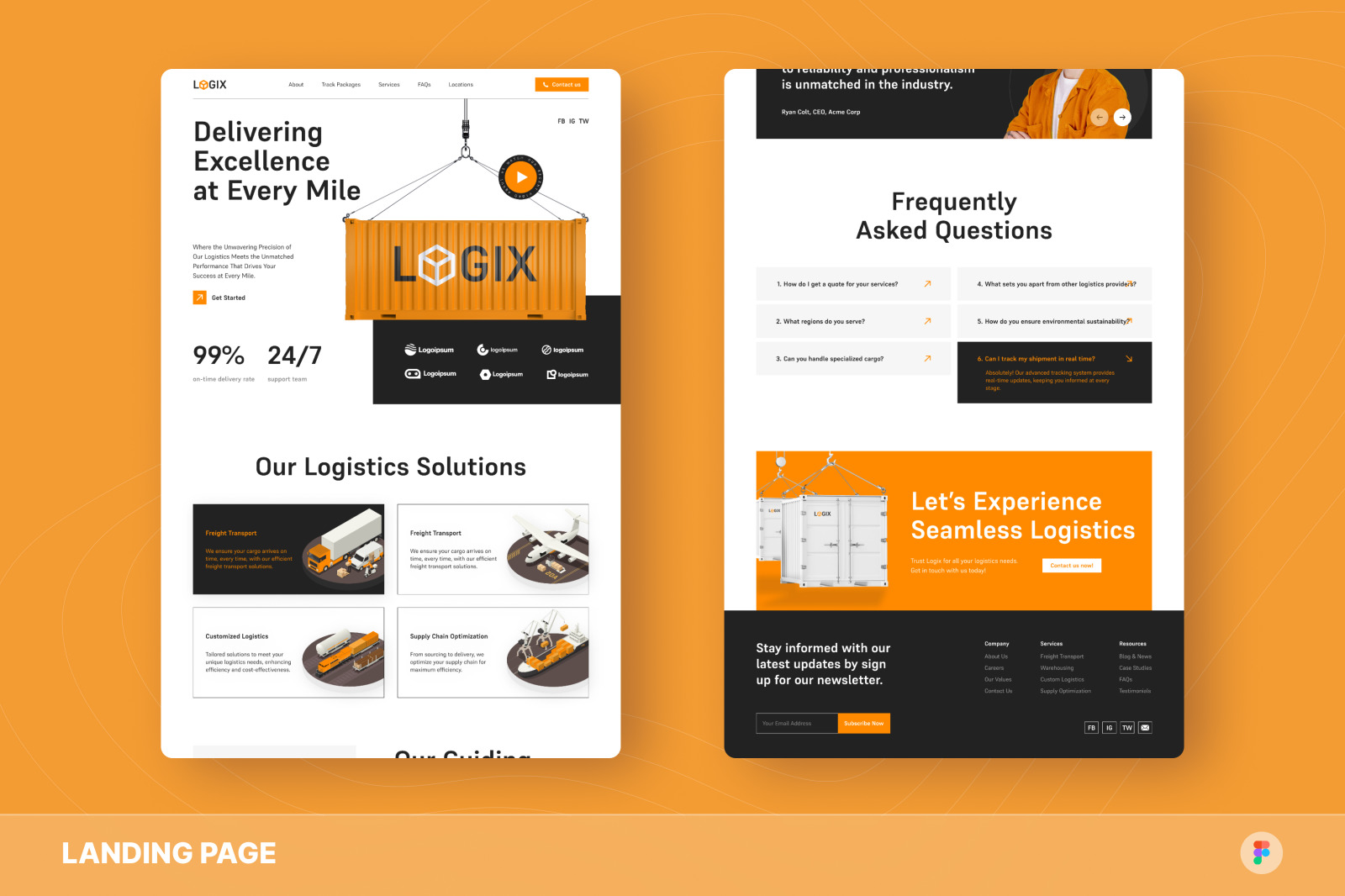 Logix - Logistics Landing Page