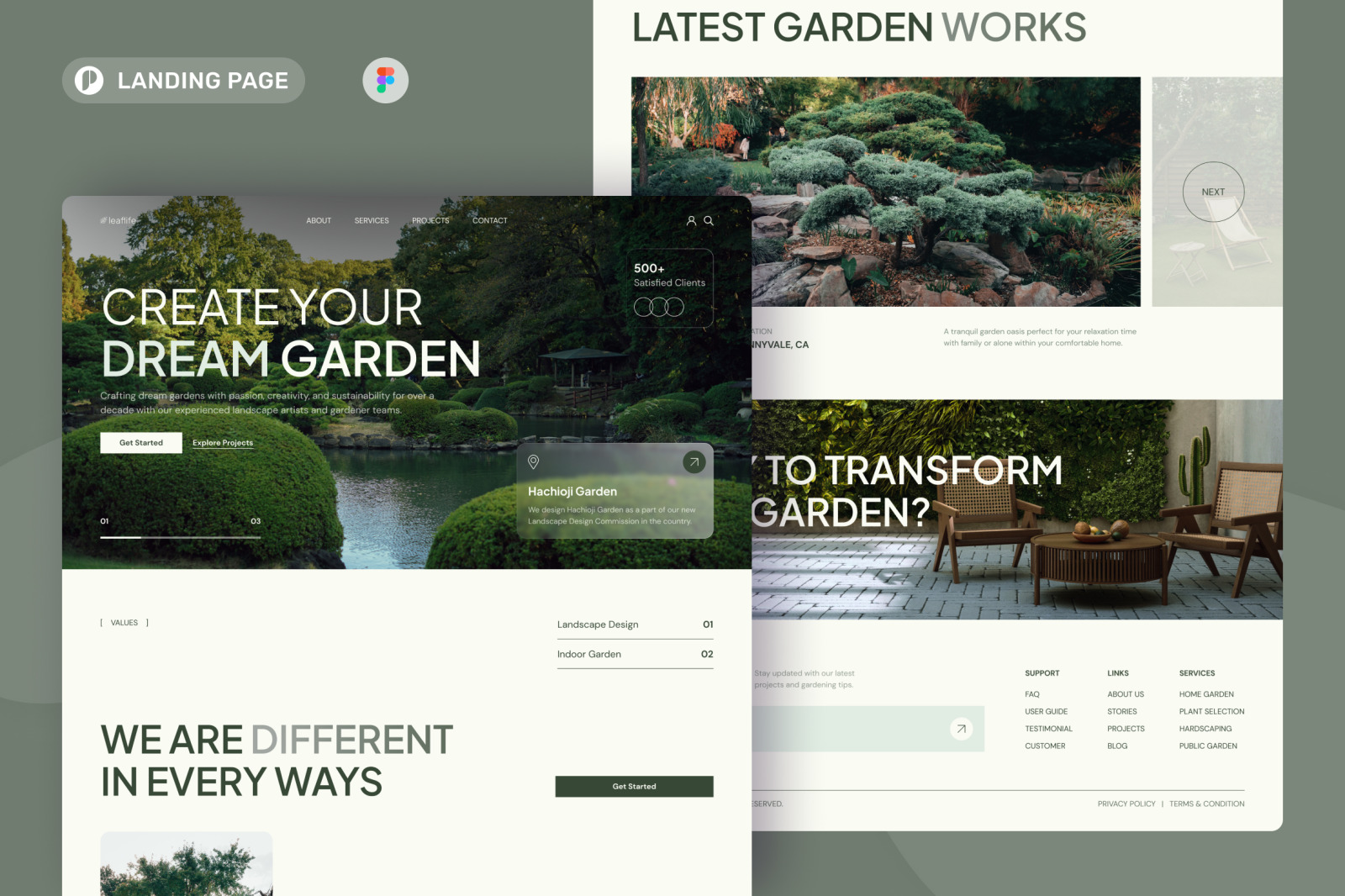 LeafLife - Garden Landscape Design Service Landing Page