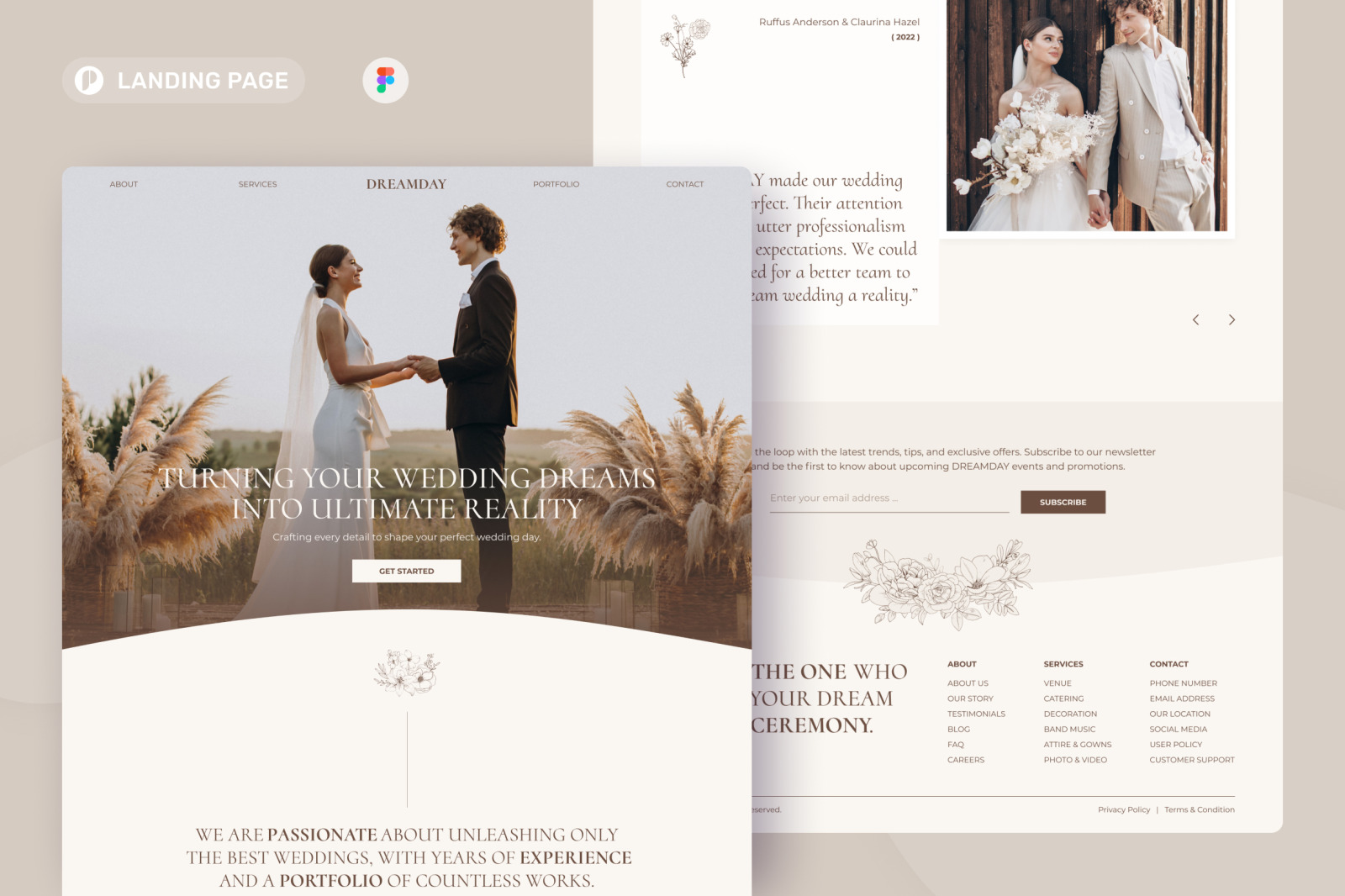 DreamDay - Wedding Planner Landing Page