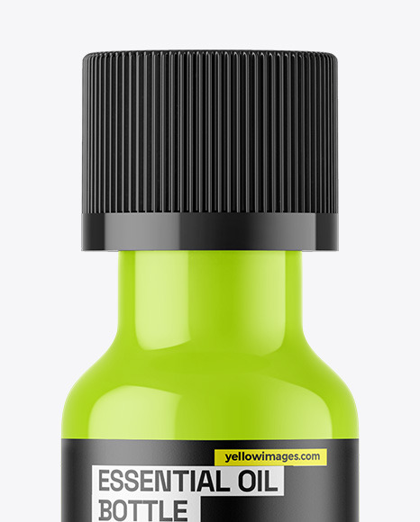 Glossy Essential Oil Bottle Mockup