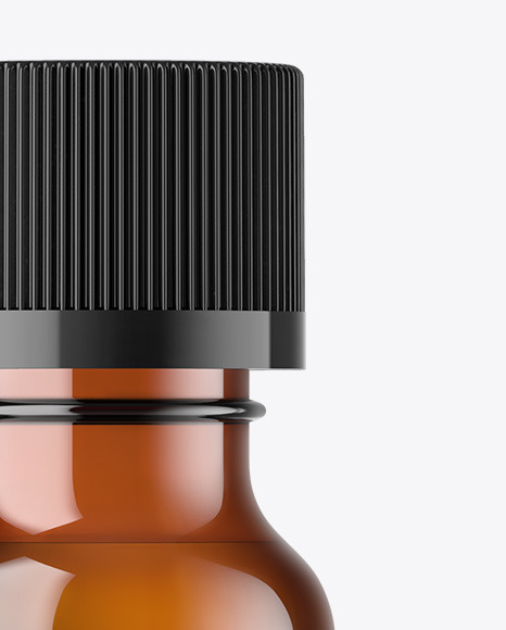 Amber Glass Essential Oil Bottle Mockup