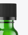 Green Glass Essential Oil Bottle Mockup