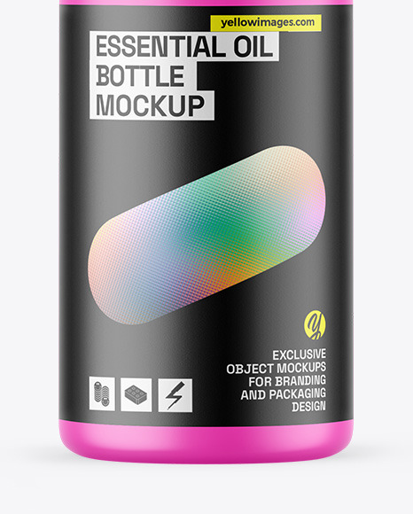 Matte Essential Oil Bottle Mockup