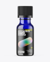Blue Glass Essential Oil Bottle Mockup