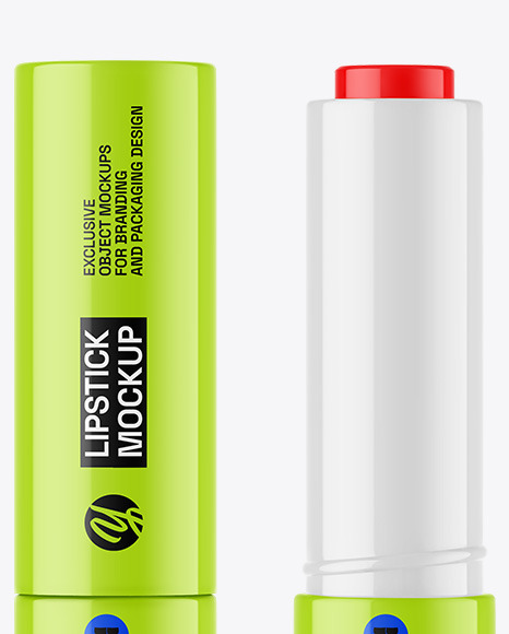 Glossy Lipstick Mockup