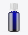 Blue Glass Essential Oil Bottle Mockup