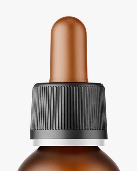 Frosted Amber Dropper Bottle Mockup