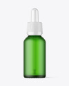 Frosted Green Dropper Bottle Mockup