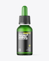 Frosted Green Dropper Bottle Mockup