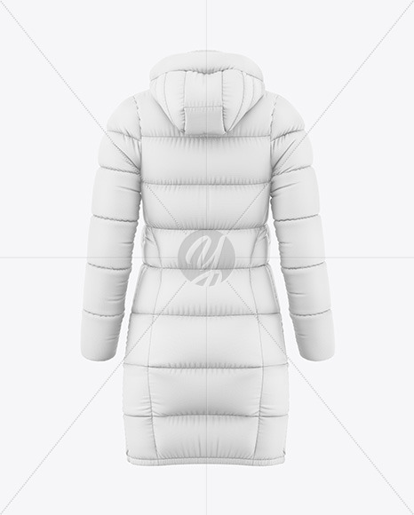 Woman's Down Jacket Mockup - Back View