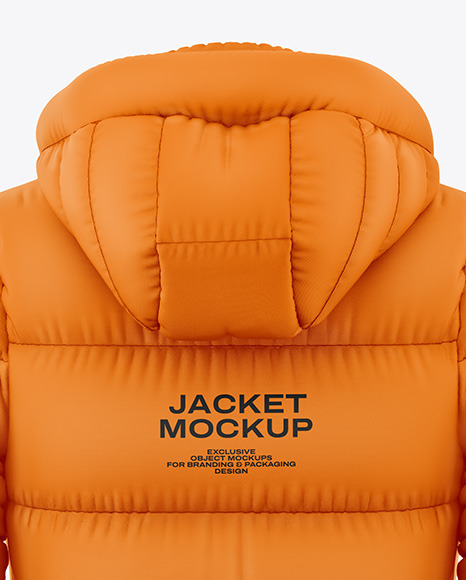 Woman's Down Jacket Mockup - Back View