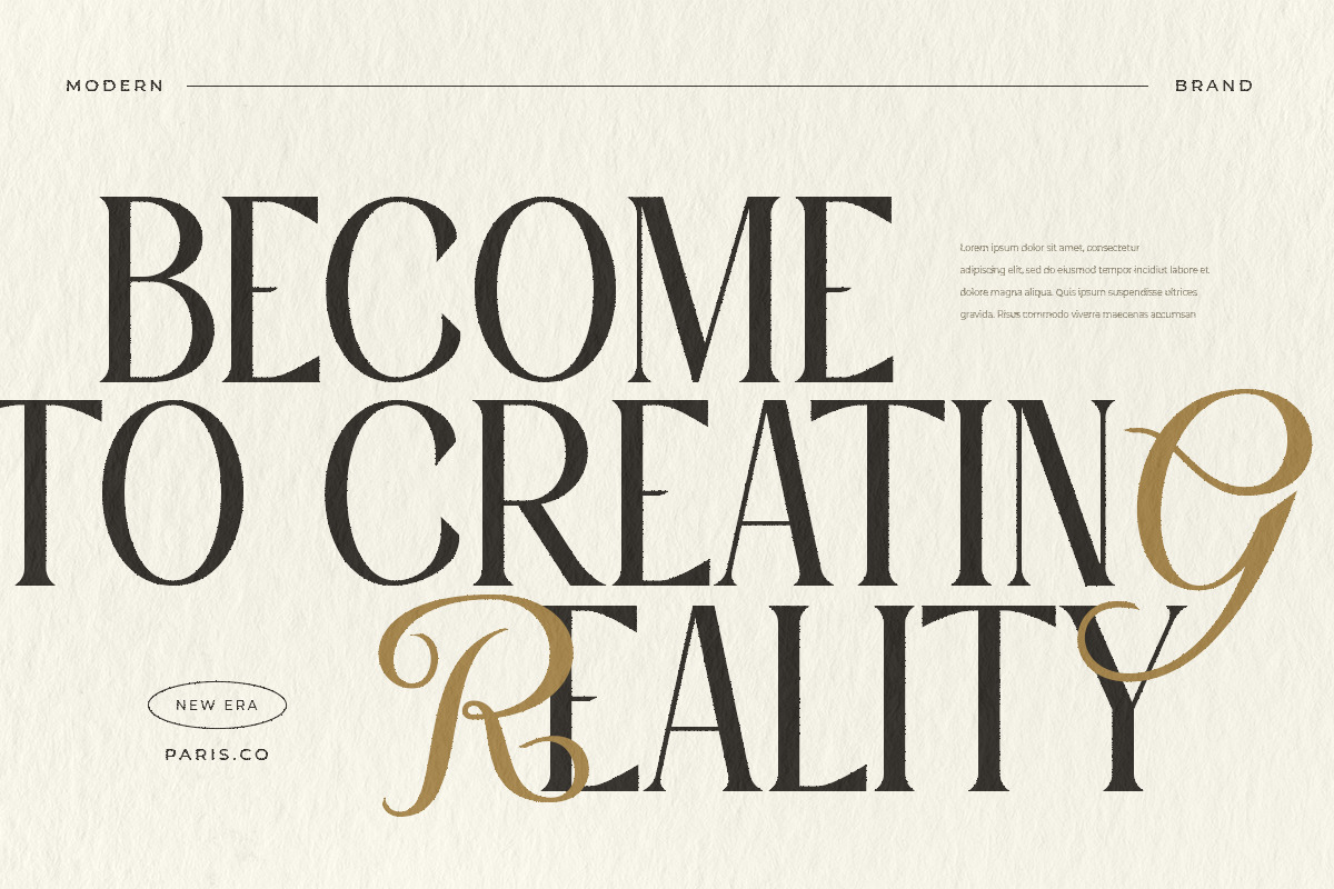 Rosemary - Modern Aesthetic Font on Yellow Images Creative Store - 125988