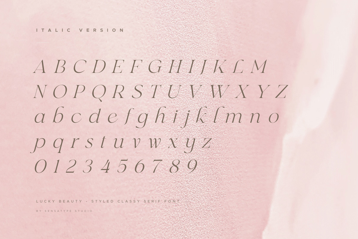 Lucky Beauty - Styled Classy Serif Lucky Beauty - Styled Classy Serif