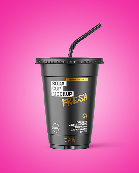 Matte Soda Cup Mockup