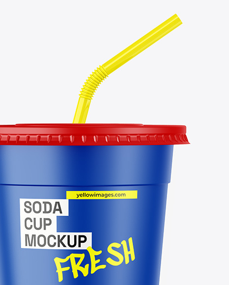 Matte Soda Cup Mockup