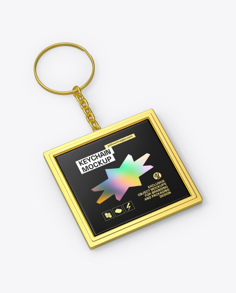 Rectangular Keychain Mockup