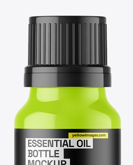 Glossy Essential Oil Bottle Mockup