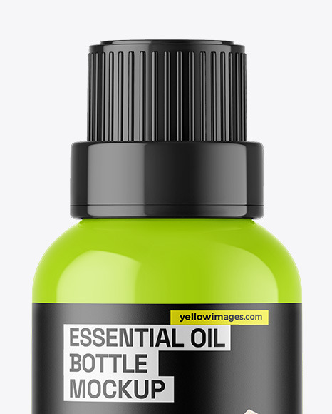 Glossy Essential Oil Bottle Mockup