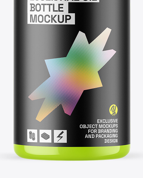 Glossy Essential Oil Bottle Mockup