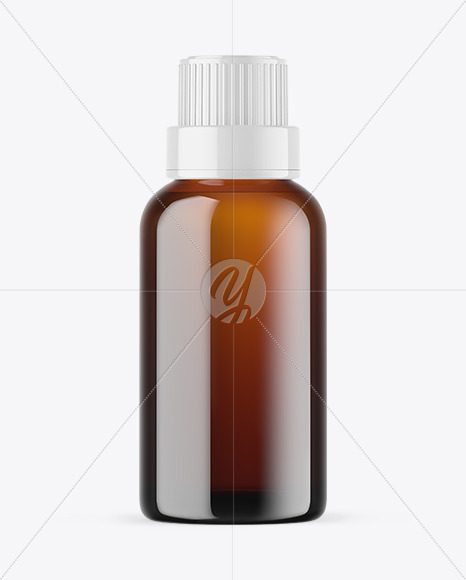 Amber Glass Essential Oil Bottle Mockup