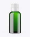 Green Glass Essential Oil Bottle Mockup