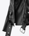 Women's Leather Jacket Mockup - Half Side View