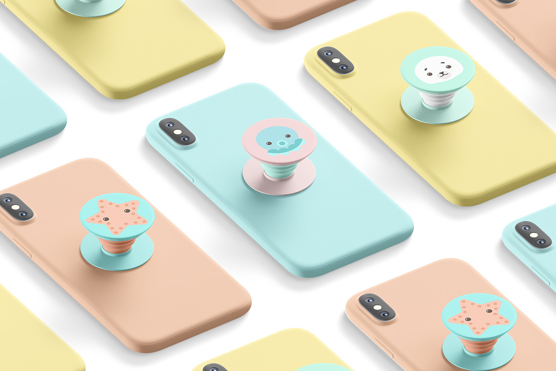 Phone Pop Socket Mockup Phone Pop Socket Mockup