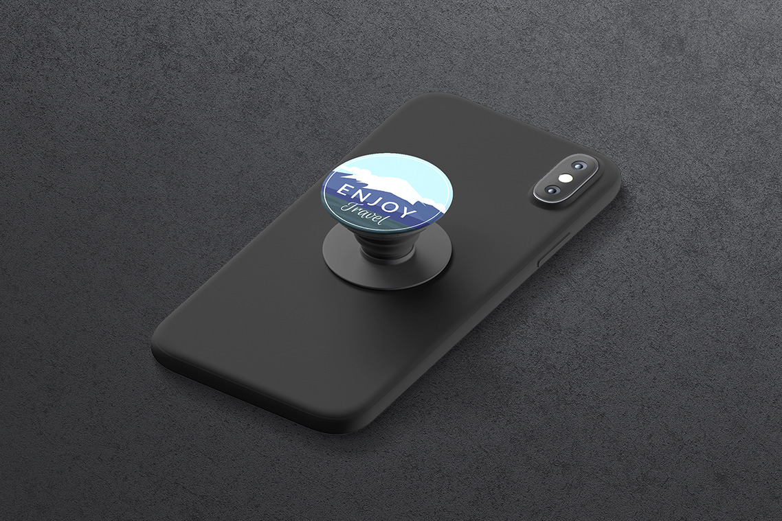 Phone Pop Socket Mockup