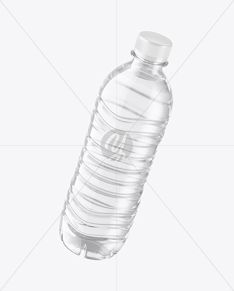 Clear PET Water Bottle Mockup